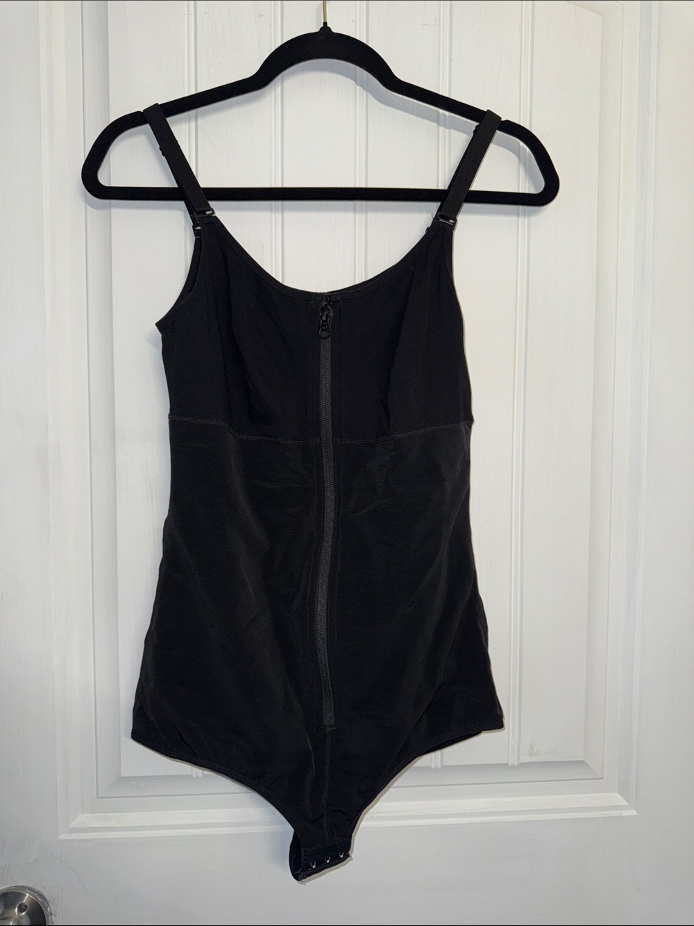 Black Zip-Front Bodysuit